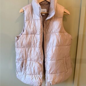 Old Navy Puffer Vest Size Large Tall Light Pink Quilted